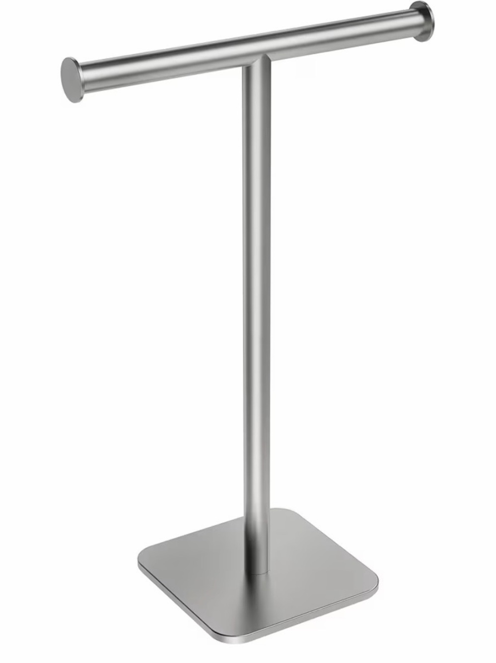 Modern Silver T-Bar Jewelry Stand - Sleek Metal Display 16 inch